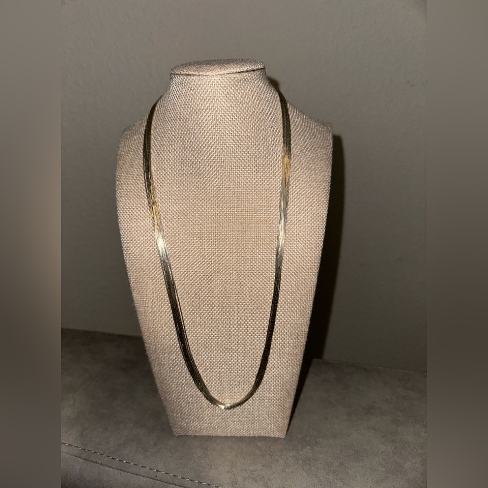Liquid Silver 10 strand Running Bear silver Necklace - Picture 3 of 9